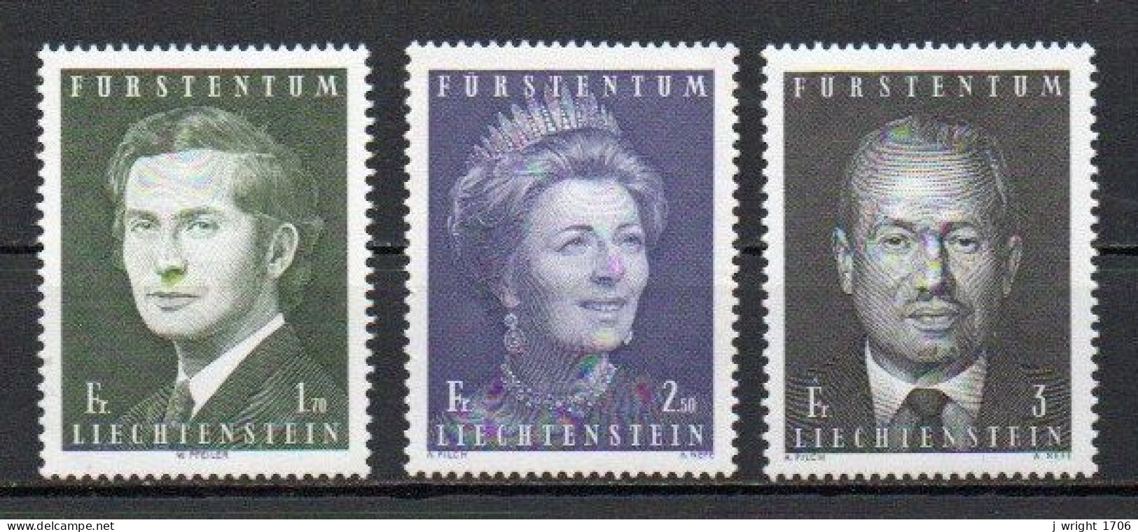 Leichtenstein, 1971-74, Royal Portraits, Set, MNH - Nuevos