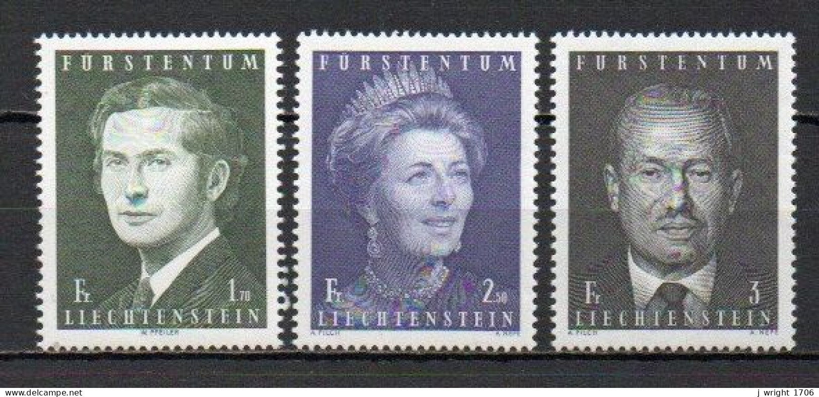 Leichtenstein, 1971-74, Royal Portraits, Set, MNH - Nuevos