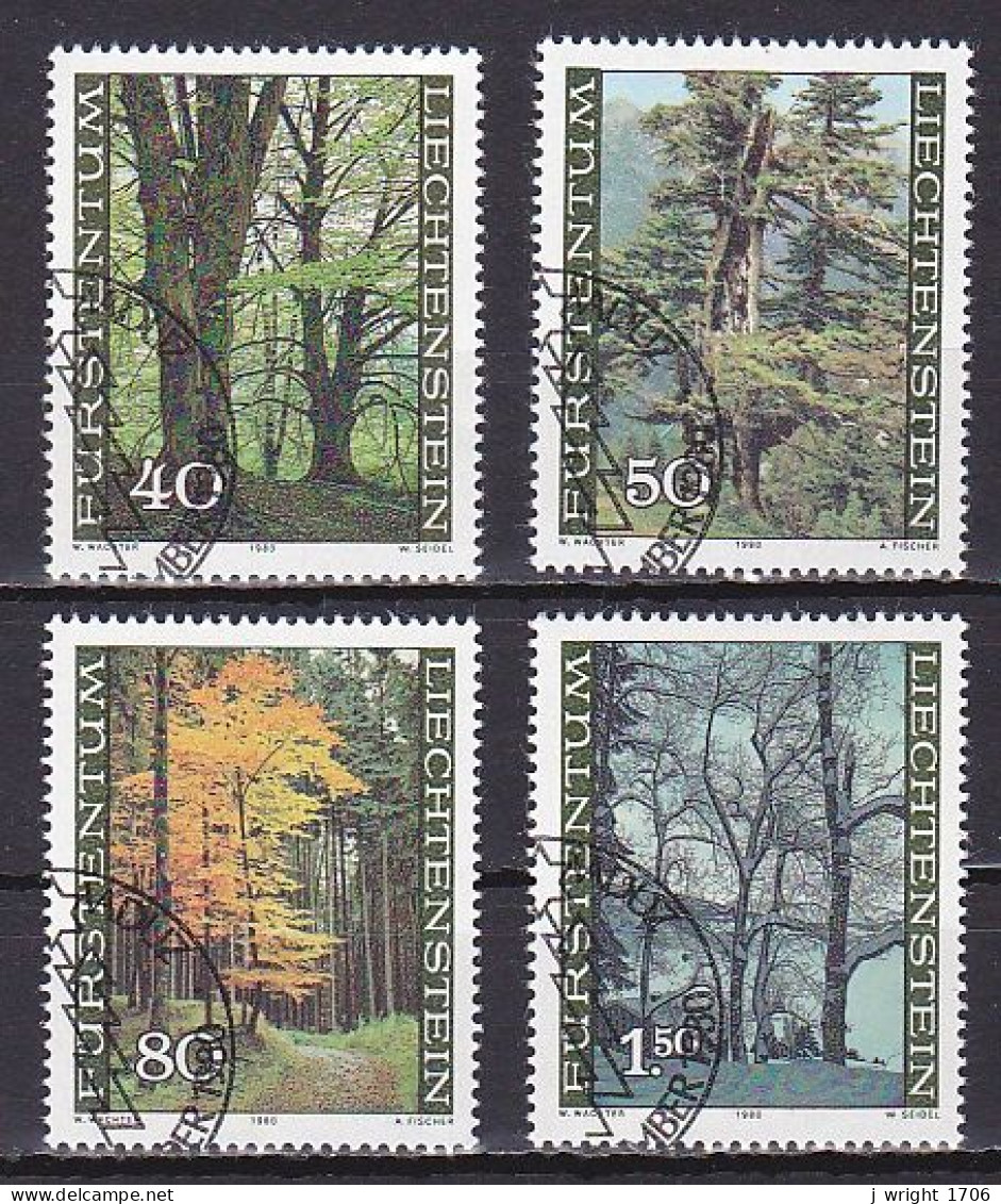 Liechtenstein, 1980, Forest In Four Seasons, Set, CTO - Oblitérés