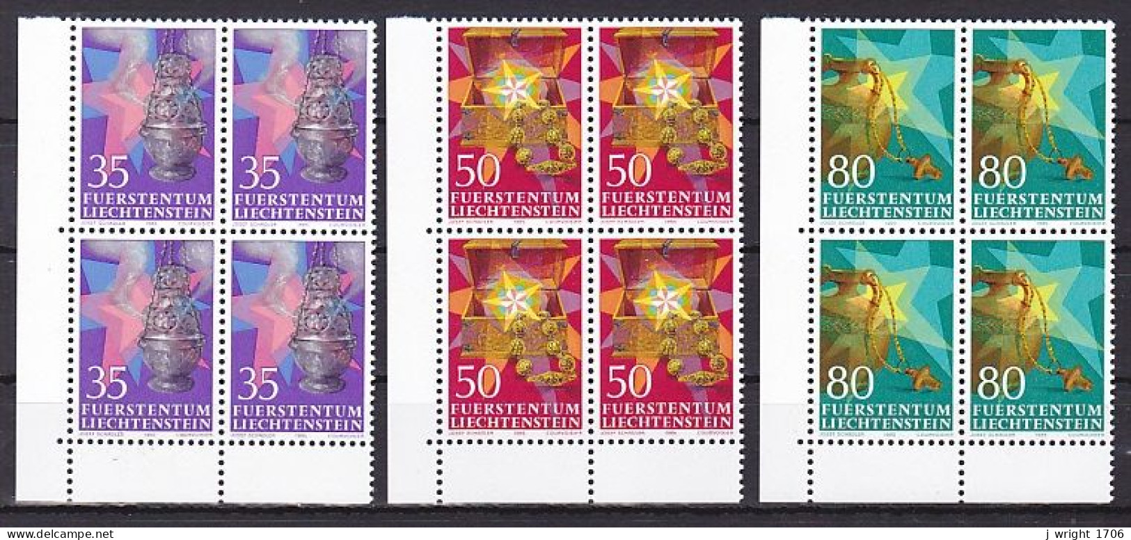 Liechtenstein, 1985, Christmas, Block Set, MNH - Blocks & Kleinbögen