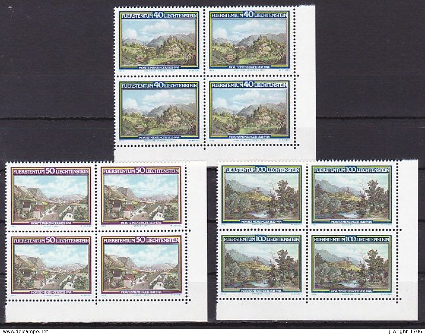 Liechtenstein, 1982, Moritz Menzinger, Block Set, MNH - Blocks & Sheetlets & Panes