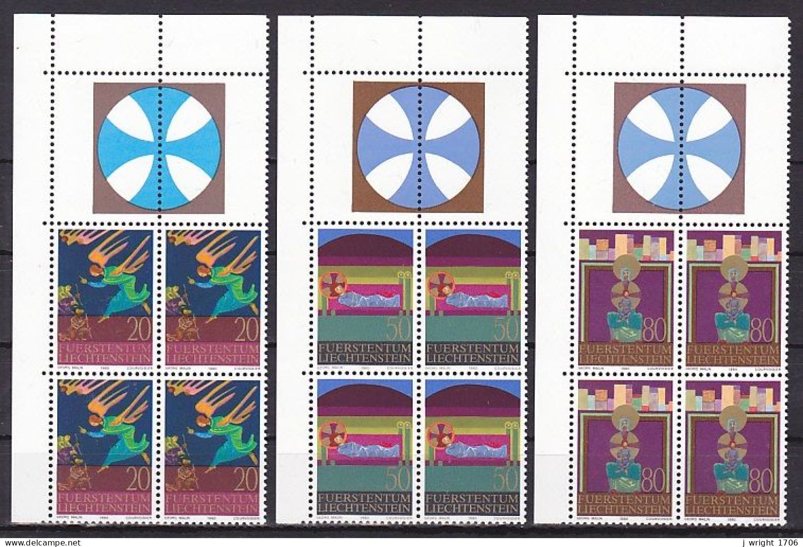 Liechtenstein, 1980, Christmas, Block Set, MNH - Bloques & Hojas