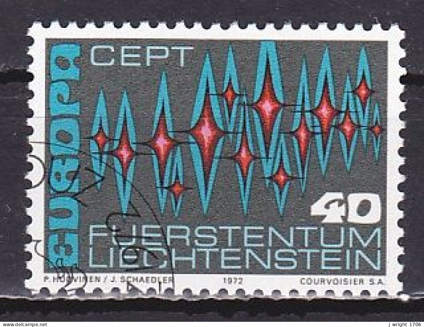 Liechtenstein, 1972, Europa CEPT, 40rp, CTO - Oblitérés