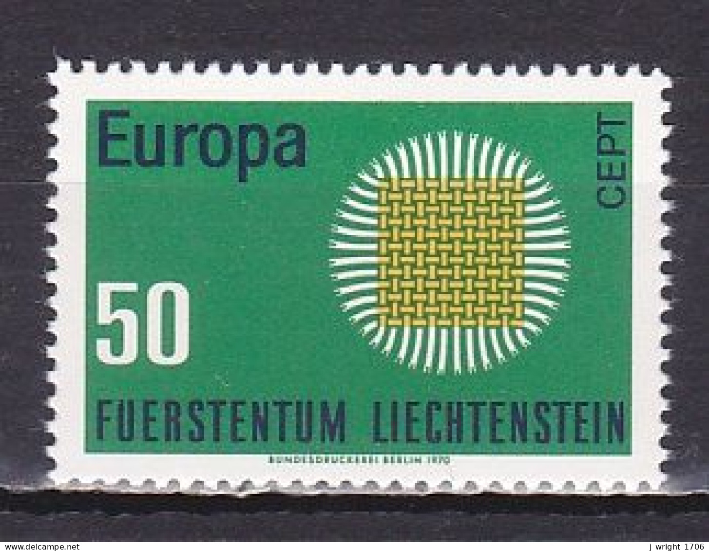 Liechtenstein, 1970, Europa CEPT, 50rp, MNH - Ungebraucht