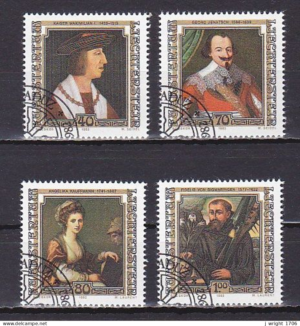 Liechtenstein, 1982, Visitors Portraits 2nd Series, Set, CTO - Usados