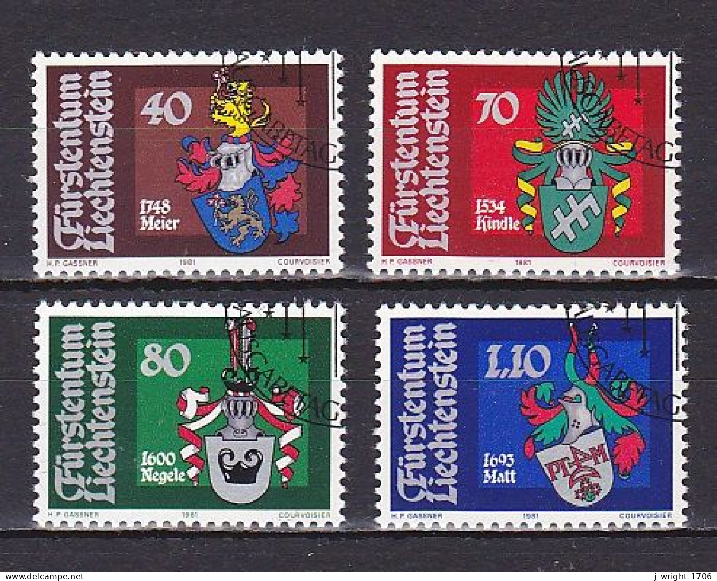 Liechtenstein, 1981, Bailiffs Coat Of Arms 2nd Series, Set, CTO - Usados