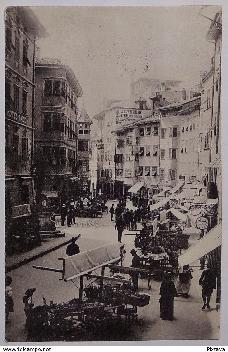 Italy / Meran / Bolzano / Obstmarkt / Mercato Della Frutta / Hotel Cafe Restaurant Zentral / Hotel Tirol 1912 - Merano