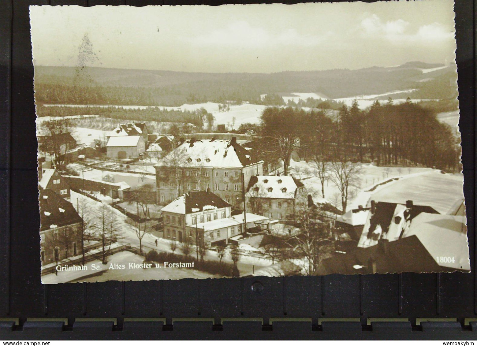 DR: AK Von Grünhain (Sa) Mit Altes Kloster Und Forstamt Mit Bahnpost-St. Vom 27.9.1932 ZUG 1947 - Gruenhain