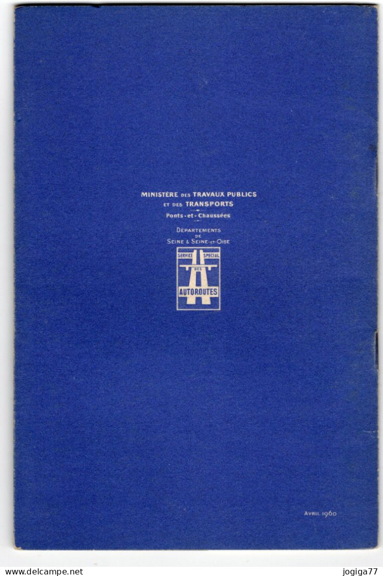 L'autoroute Du Sud De Paris - Paris-Corbeil - Livret Ponts Et Chaussées - 1960 - Opere Pubbliche