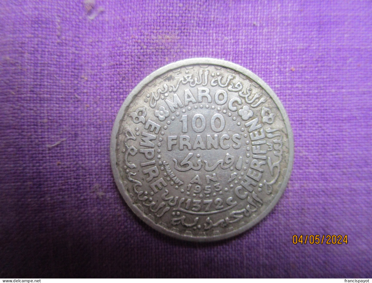 Maroc: 100 Francs 1953 (argent) - Marokko