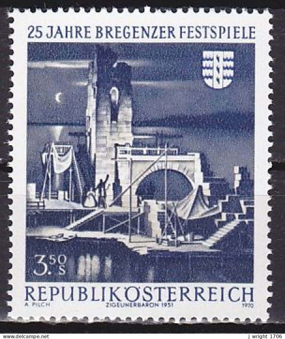 Austria, 1970, Bregenz Festival 25th Anniv, 3.50s, MNH - Nuevos