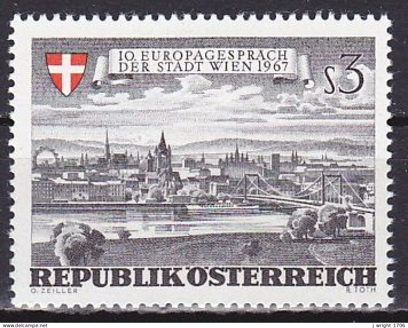 Austria, 1967, 10th European Talks, 3s, MNH - Ungebraucht