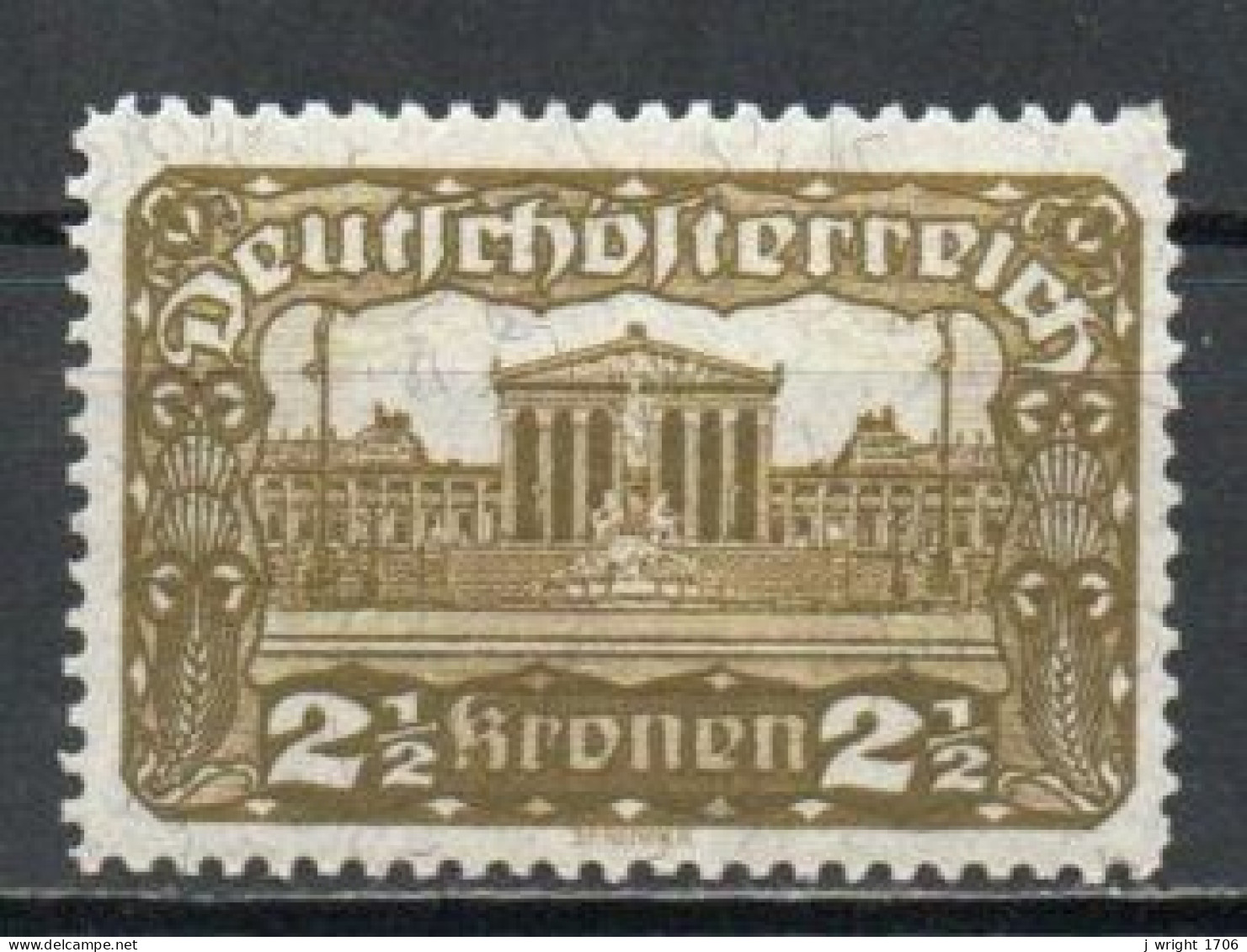 Austria, 1919, Parliament Building, 2½kr, MH - Neufs