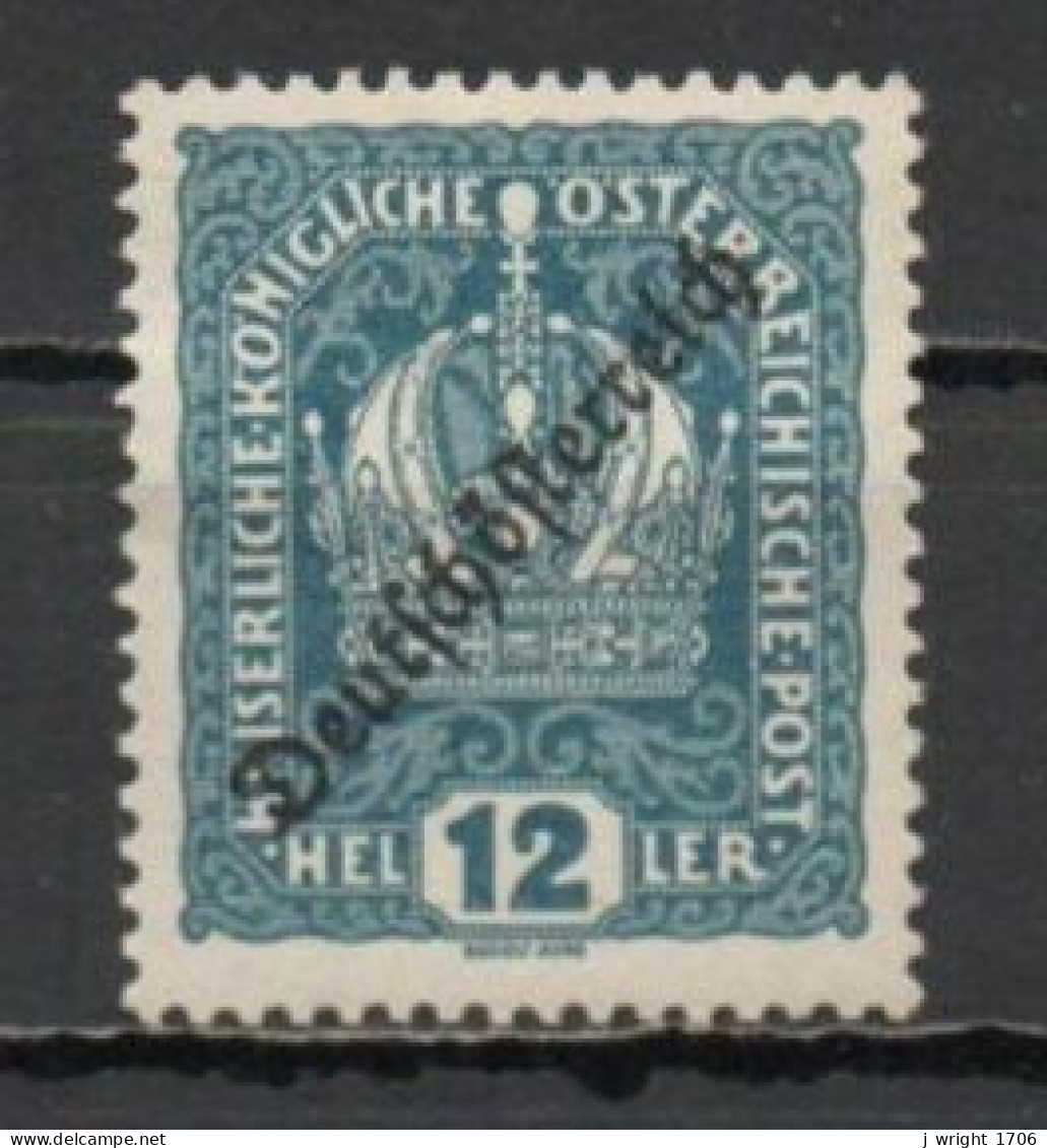 Austria, 1918, Deutschösterreich Overprint, 12h, MH - Ongebruikt