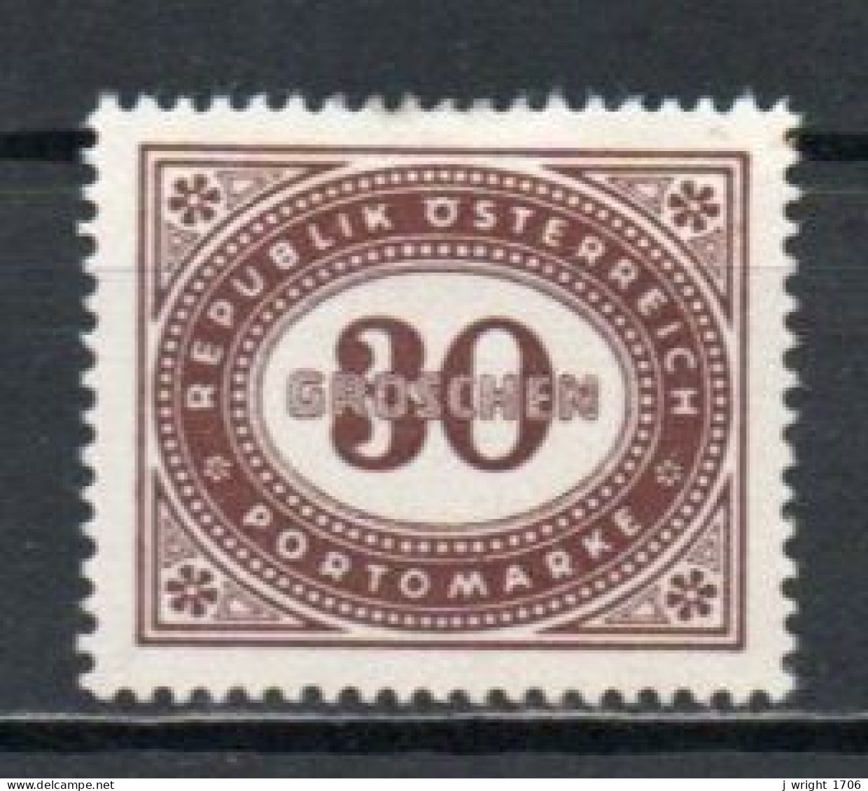 Austria, 1947, Numeral In Oval Frame, 30g, MH - Impuestos