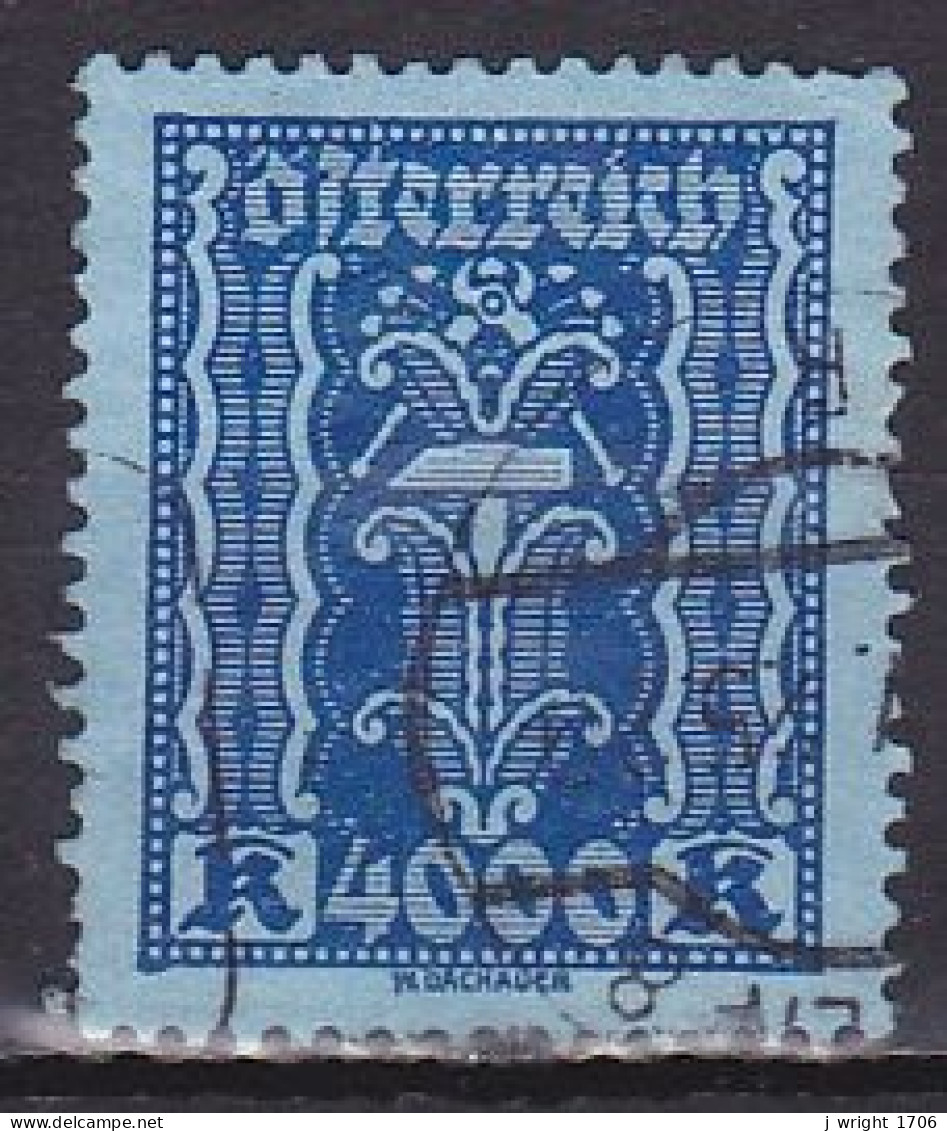 Austria, 1924, Hammer & Tongs, 4000kr, USED - Used Stamps