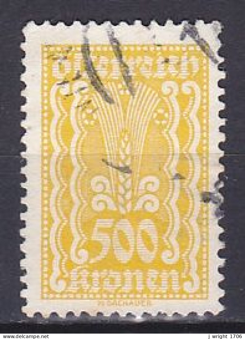 Austria, 1922, Ear Of Corn, 500kr, USED - Used Stamps