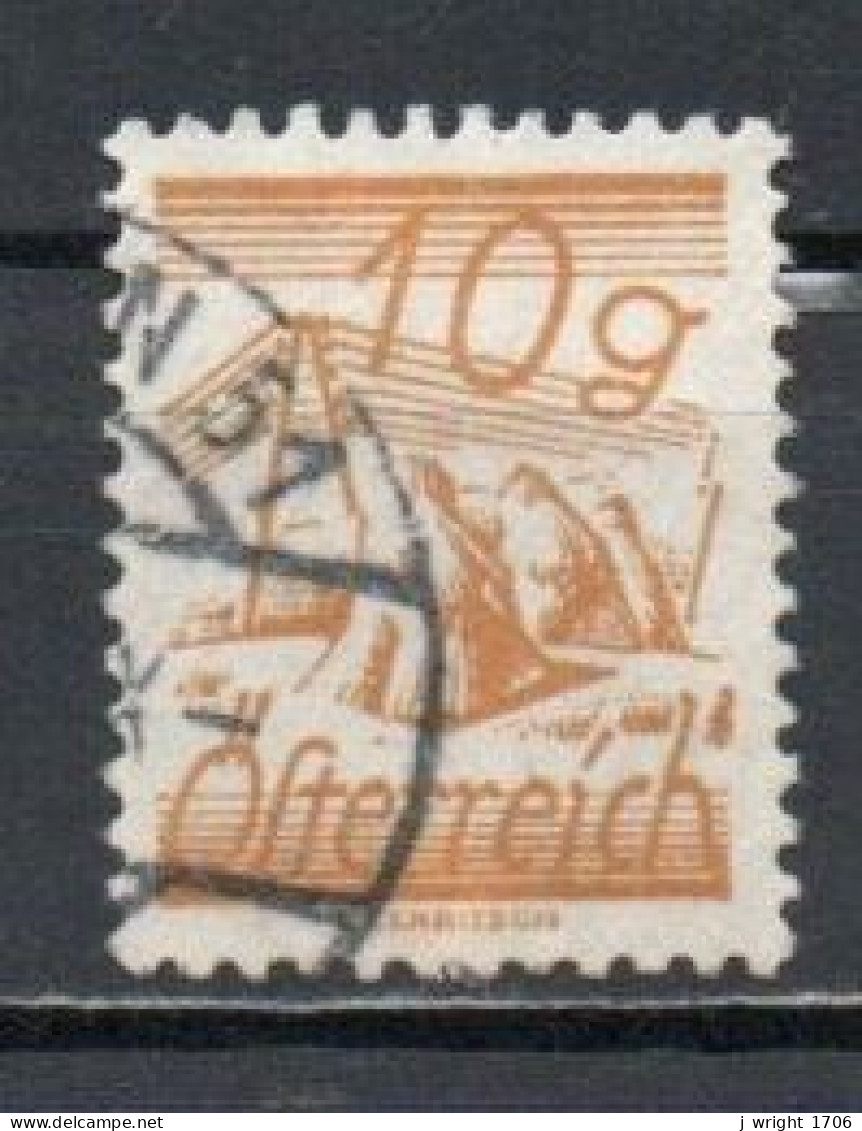 Austria, 1925, Telegraph Wires, 10g, USED - Oblitérés