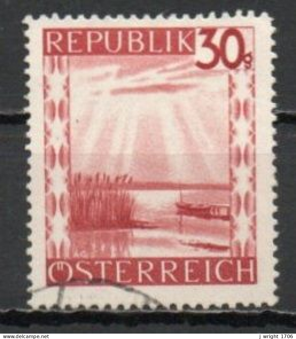 Austria, 1945, Landscapes/Neusiedler Lake, 30g/Red, USED - Used Stamps