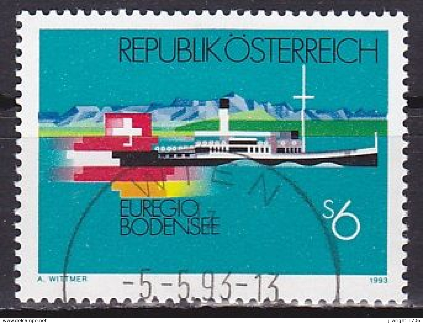 Austria, 1993, Lake Constance, 6s, CTO - Usati