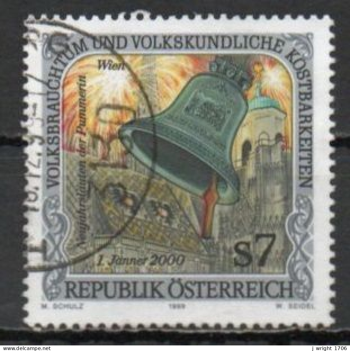 Austria, 1999, Folk Festivals/Pummerin Bekk, 7s, USED - Gebraucht