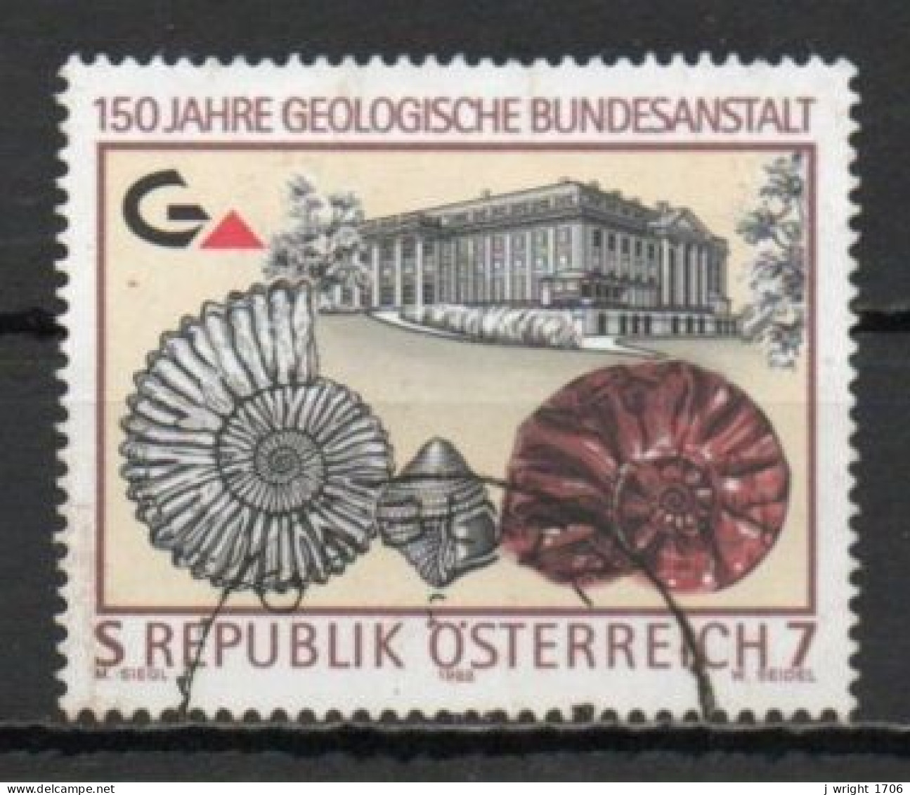 Austria, 1999, National Institute Of Geology 150th Anniv, 7s, USED - Oblitérés