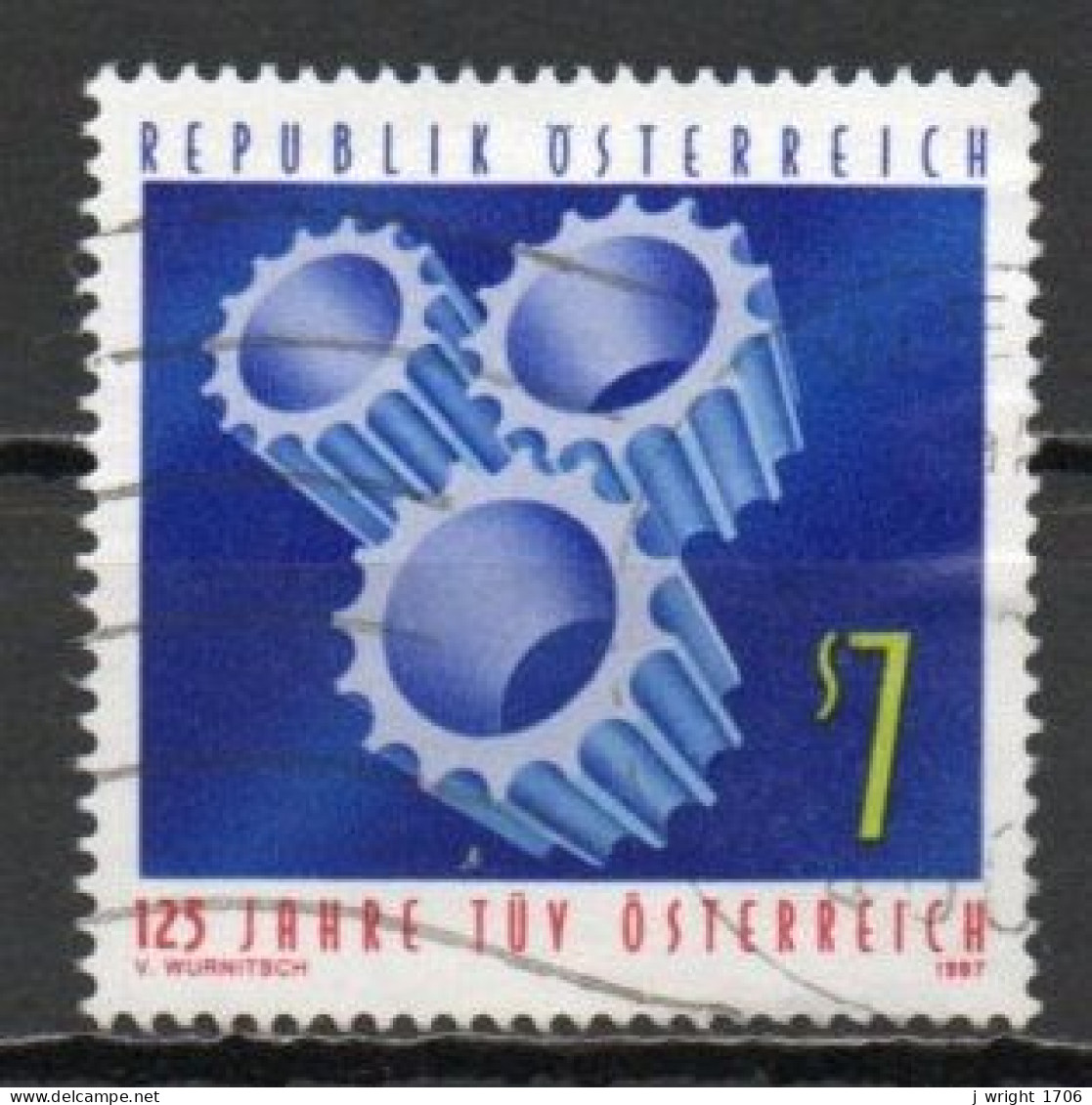 Austria, 1997, Technical Surveyance Assoc. 125th Anniv, 7s, USED - Gebraucht