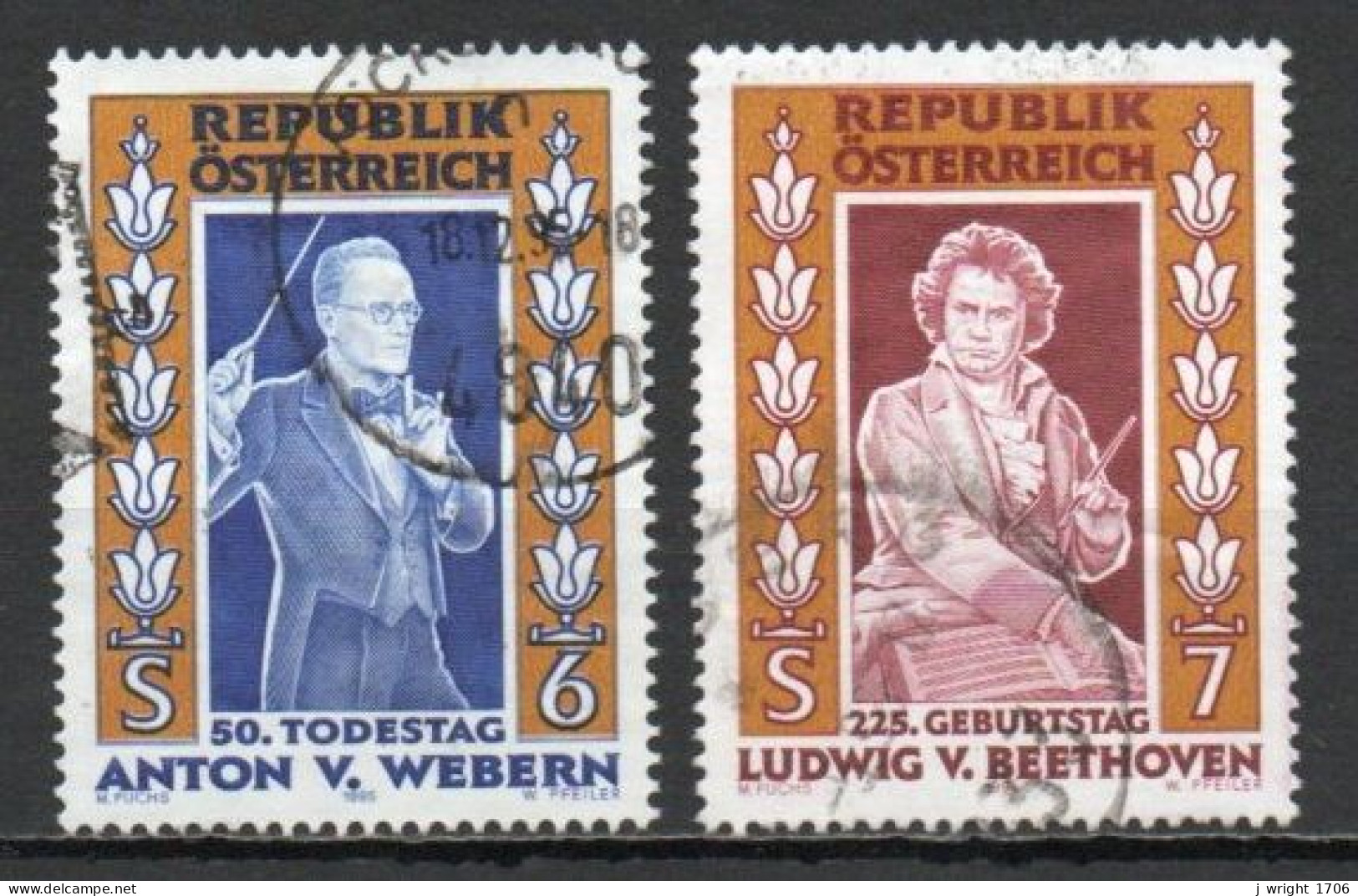 Austria, 1995, Composers, Set, USED - Gebruikt