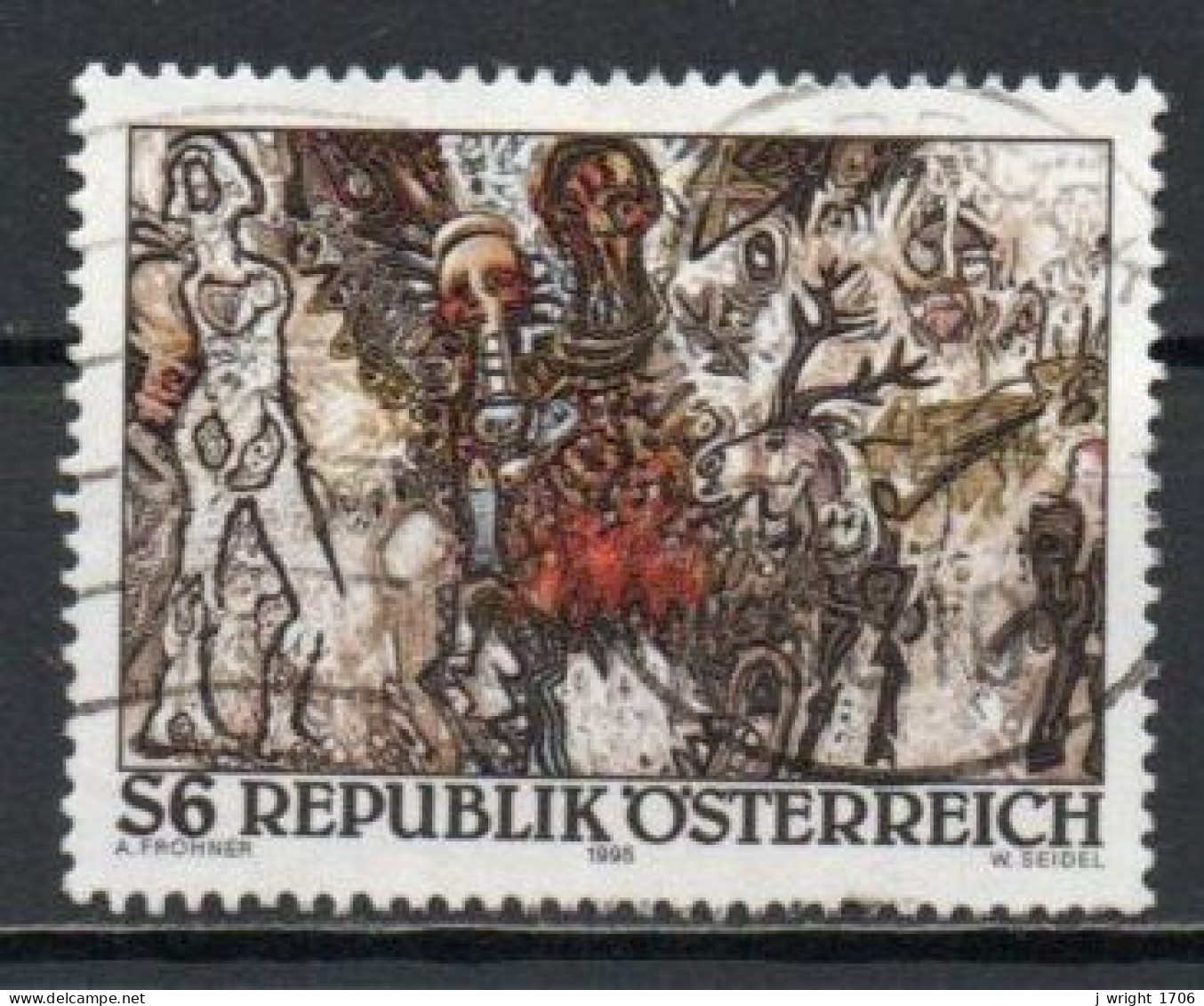 Austria, 1995, Modern Art/Europaisches Landschaftsbild, 6s, USED - Usados