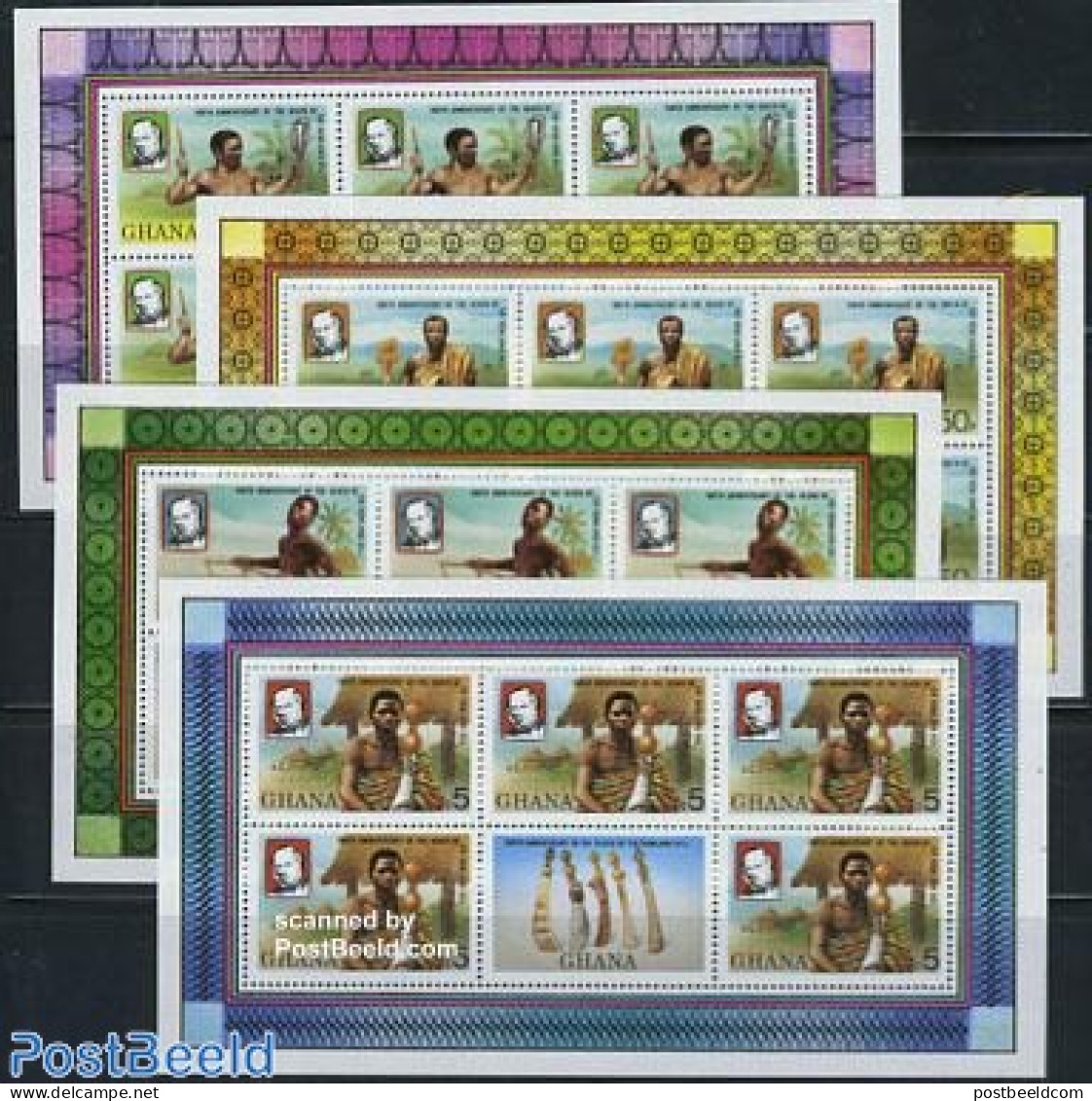 Ghana 1980 Sir Rowland Hill 4 M/ss, Mint NH, Post - Poste