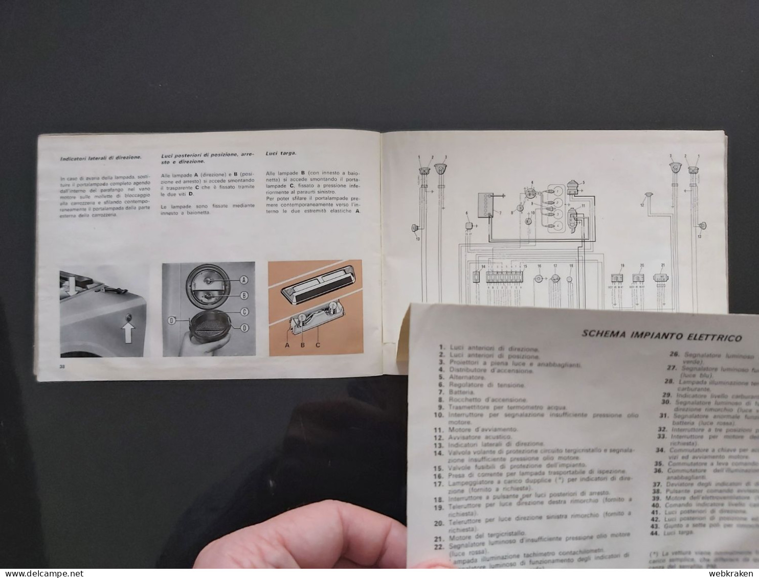 LIBRETTO MANUALE USO MANUTENZIONE AUTO FIAT CAMPAGNOLA - Cars