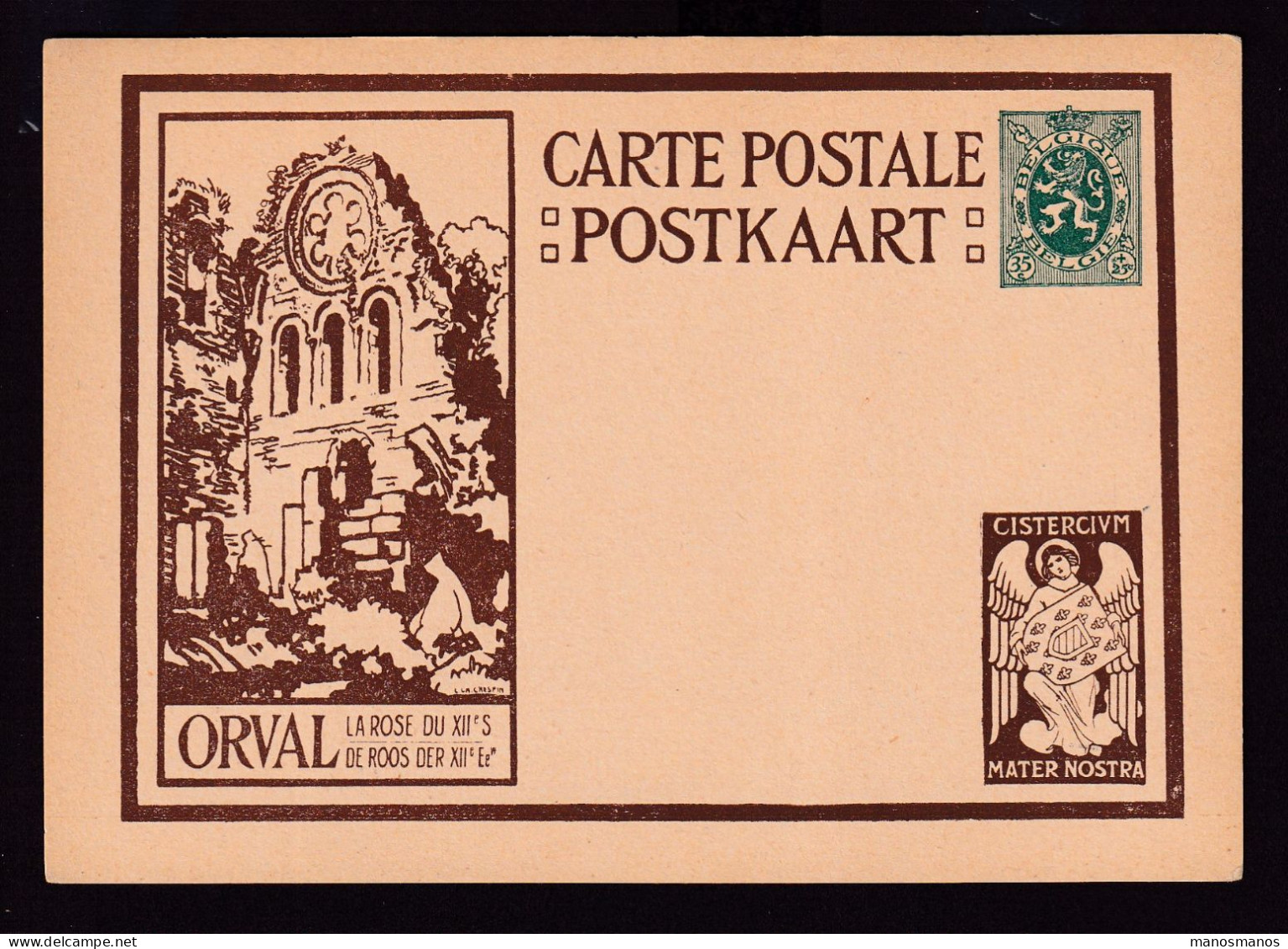 112/41 - Carte Illustrée ORVAL Brune Avec Ange - Non Utilisée - Cartoline Illustrate (1971-2014) [BK]