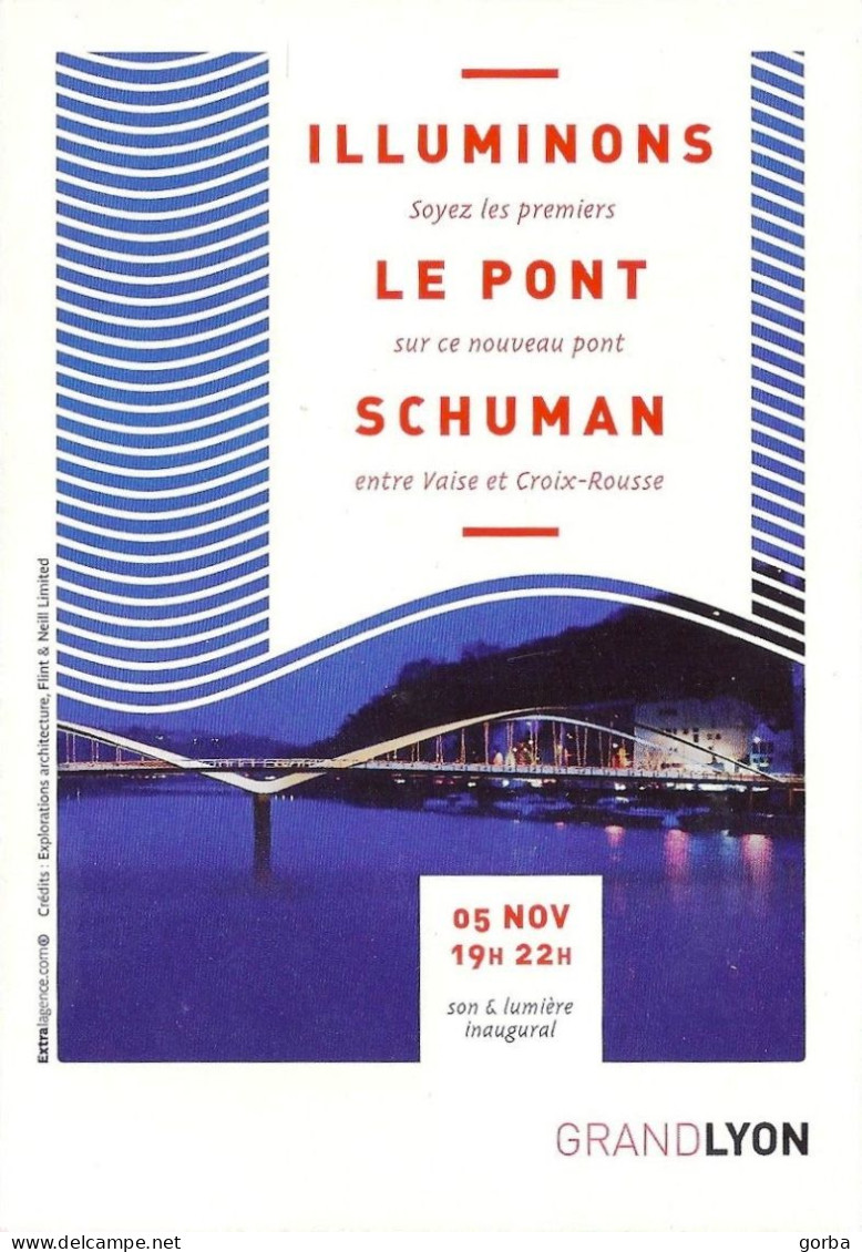 *CPM -  Illuminons Le Pont Schuman à LYON (69) - Other & Unclassified