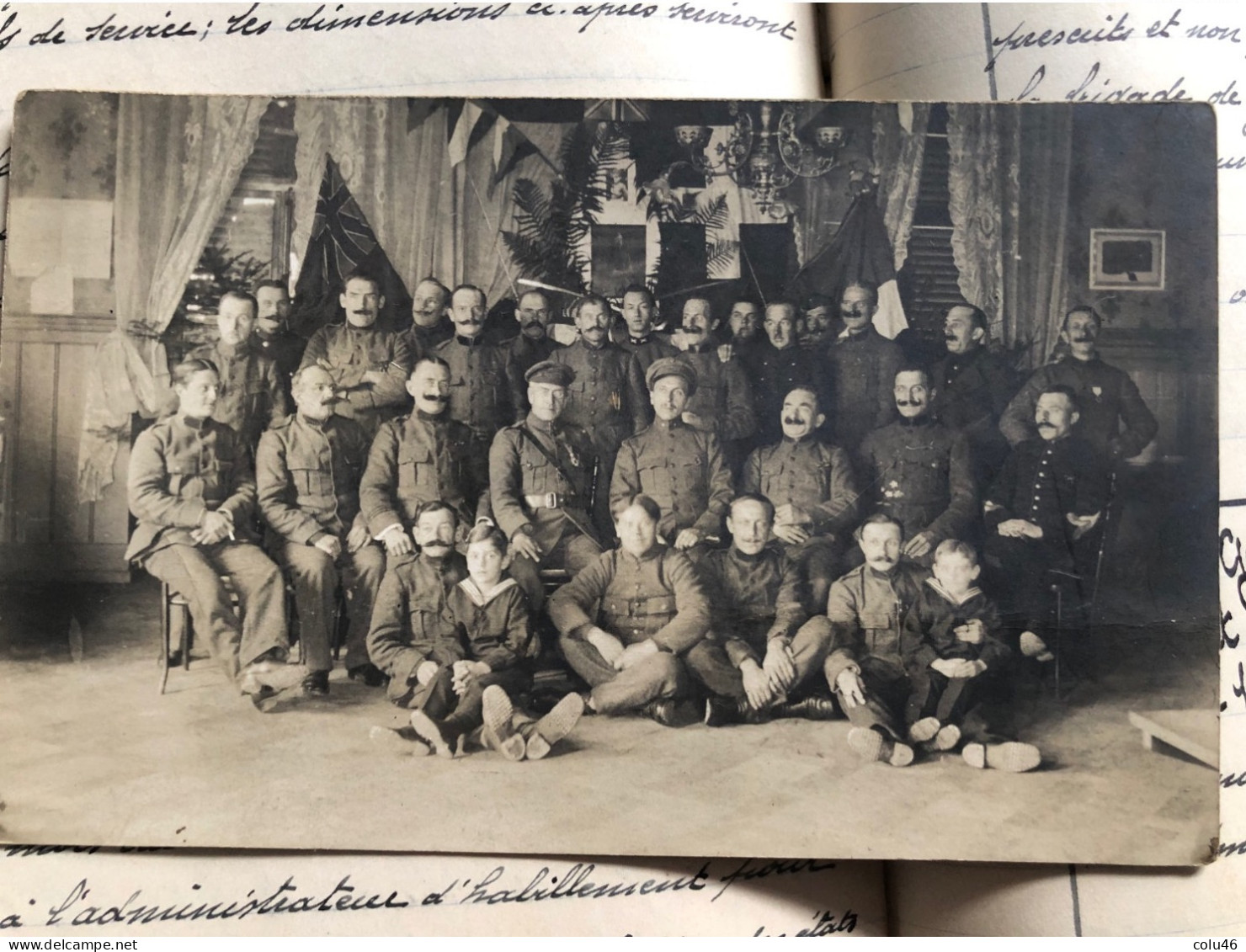 Lot Gendarmerie Belge Années 1920 1930 Cahier écriture Médailles Photo Groupe De Gendarmes - Policia