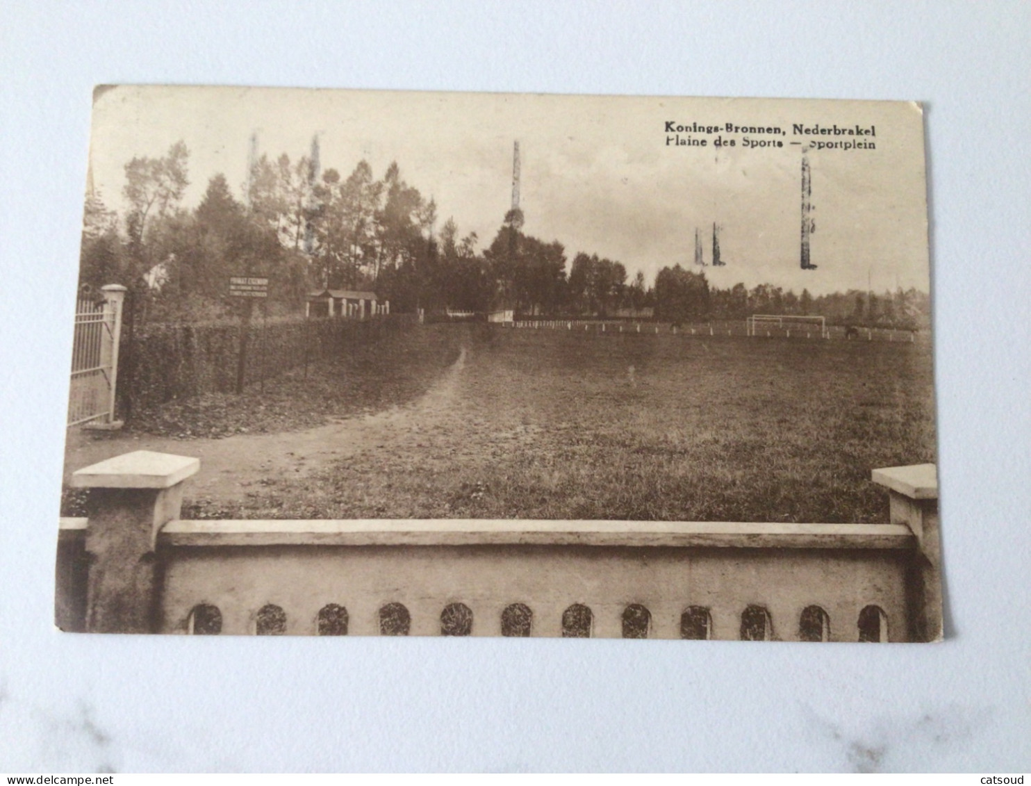 Carte Postale Ancienne Konings-Bronnen Nederbrakel - Plaine Des Sports - Sportplein - Brakel