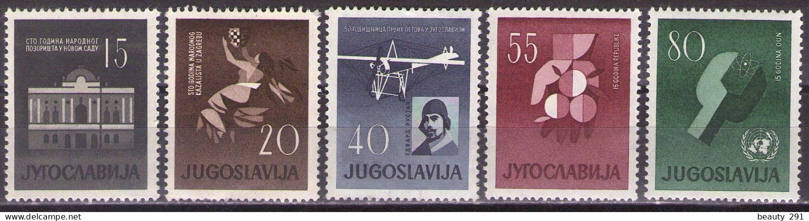 Yugoslavia 1960 - Significant Jubilees - Mi 930-934 - MNH**VF - Unused Stamps