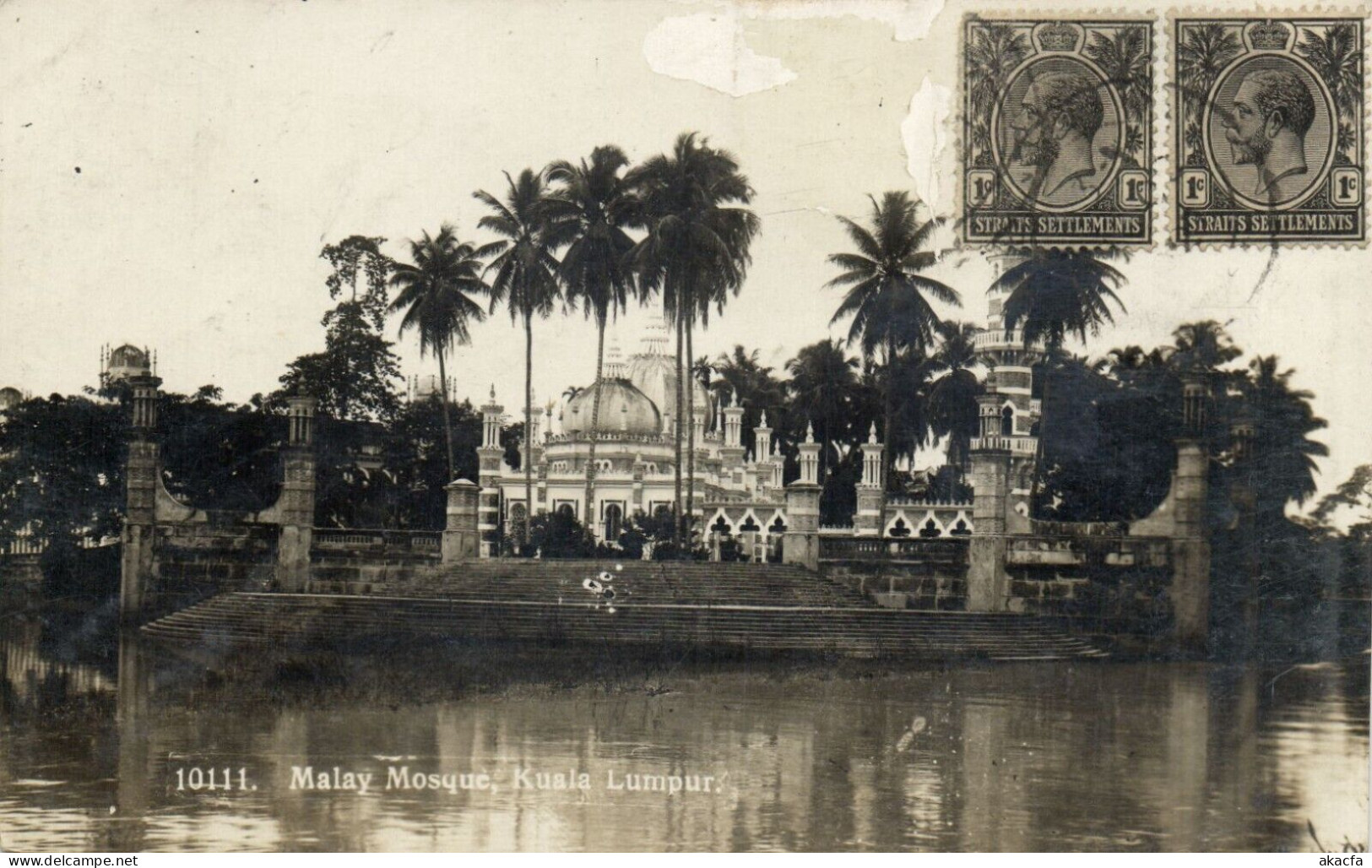 PC MALAYSIA KUALA LUMPUR MALAY MOSQUE, VINTAGE PHOTO POSTCARD (b53669) - Malaysia