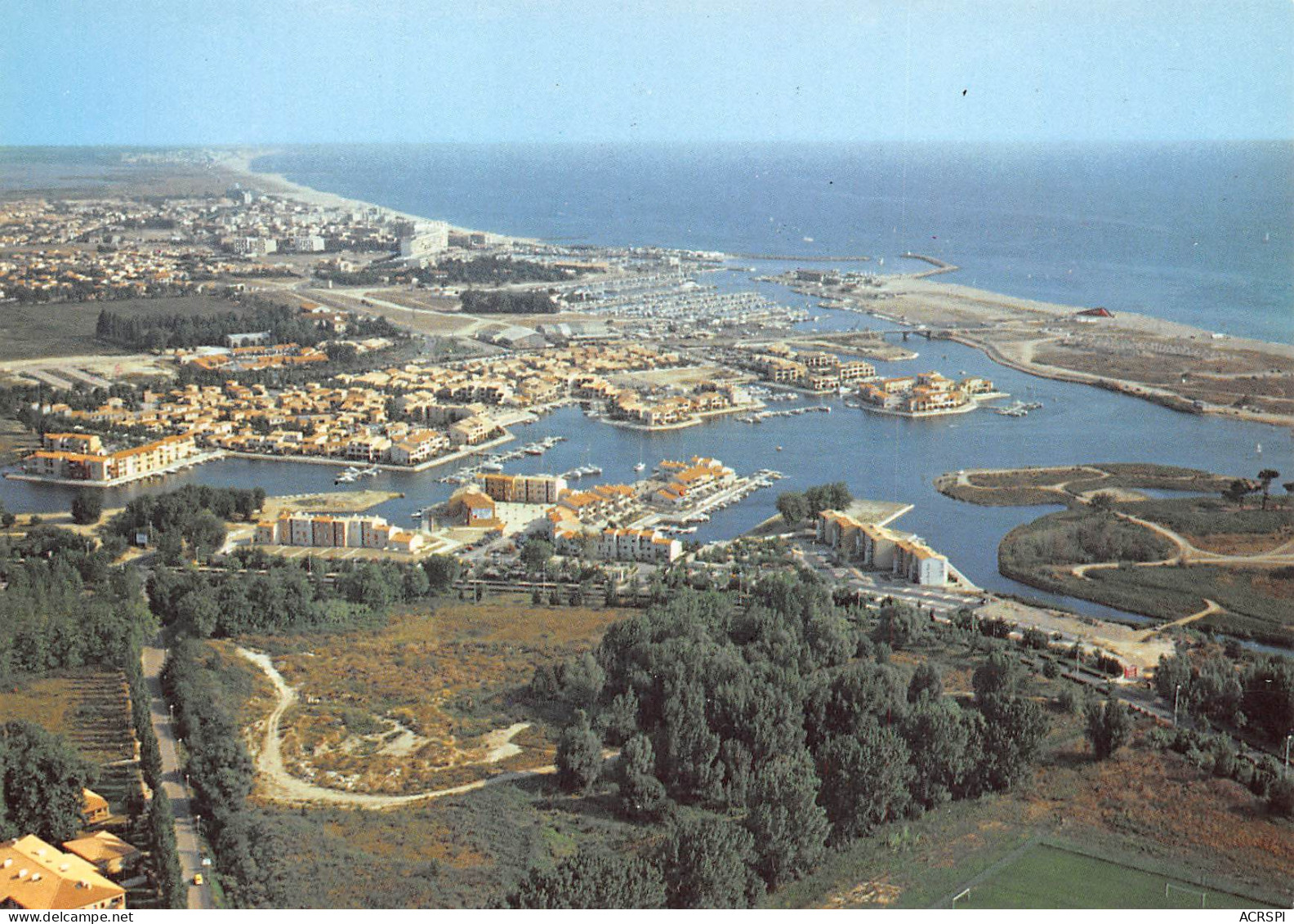 SAINT CYPRIEN PLAGE  Vue Aérienne - Les Marinas Des Capellans   1 (scan Recto Verso)MH2971 - Saint Cyprien