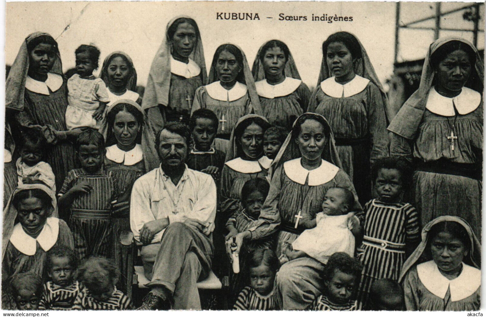 PC NEW GUINEA, KUBUNA, SCEURS INDIGÉNES, Vintage Postcard (b53578) - Papua New Guinea