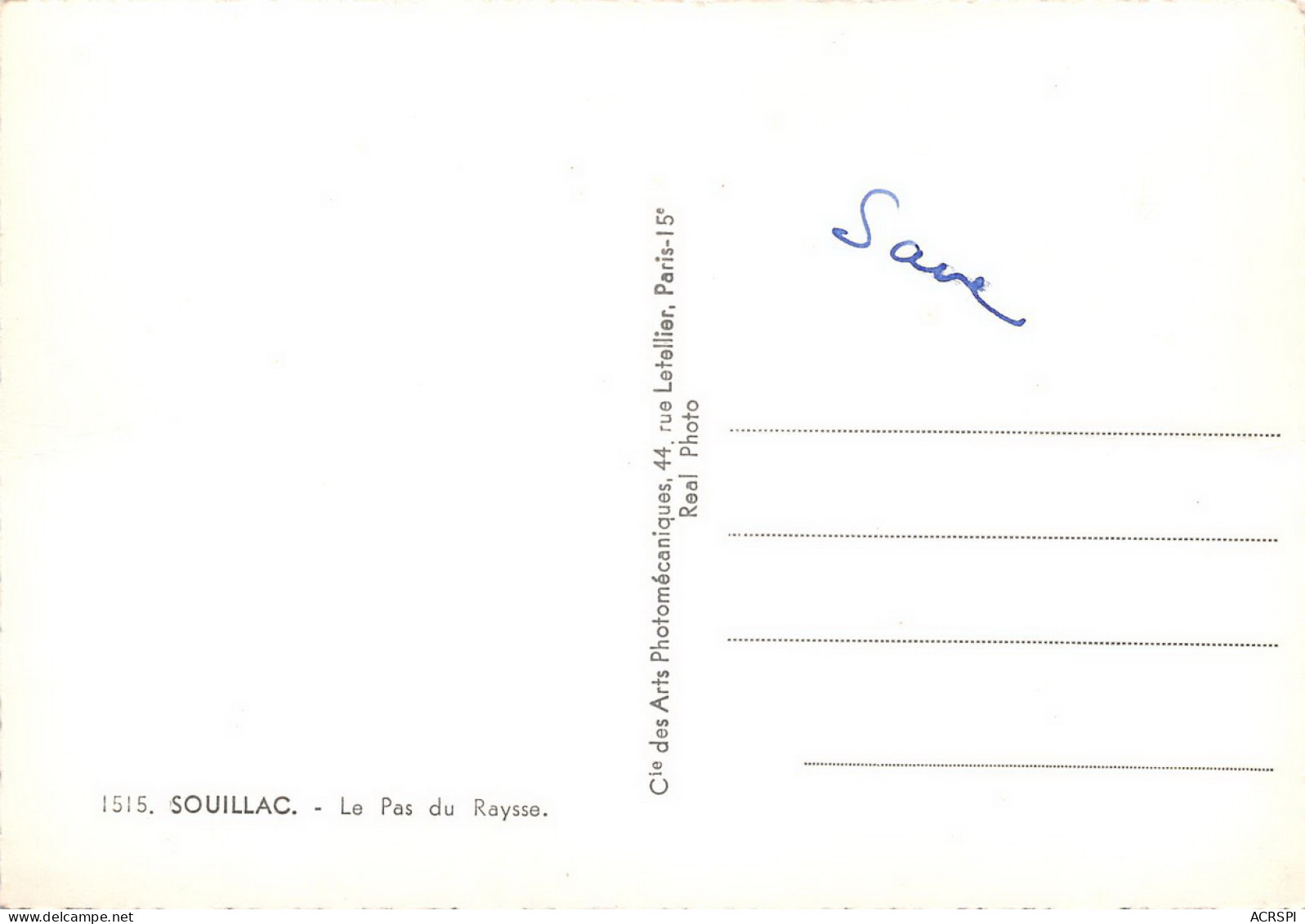 SOUILLAC Le Pas Du Raysse  18 (scan Recto Verso)MH2904BIS - Souillac