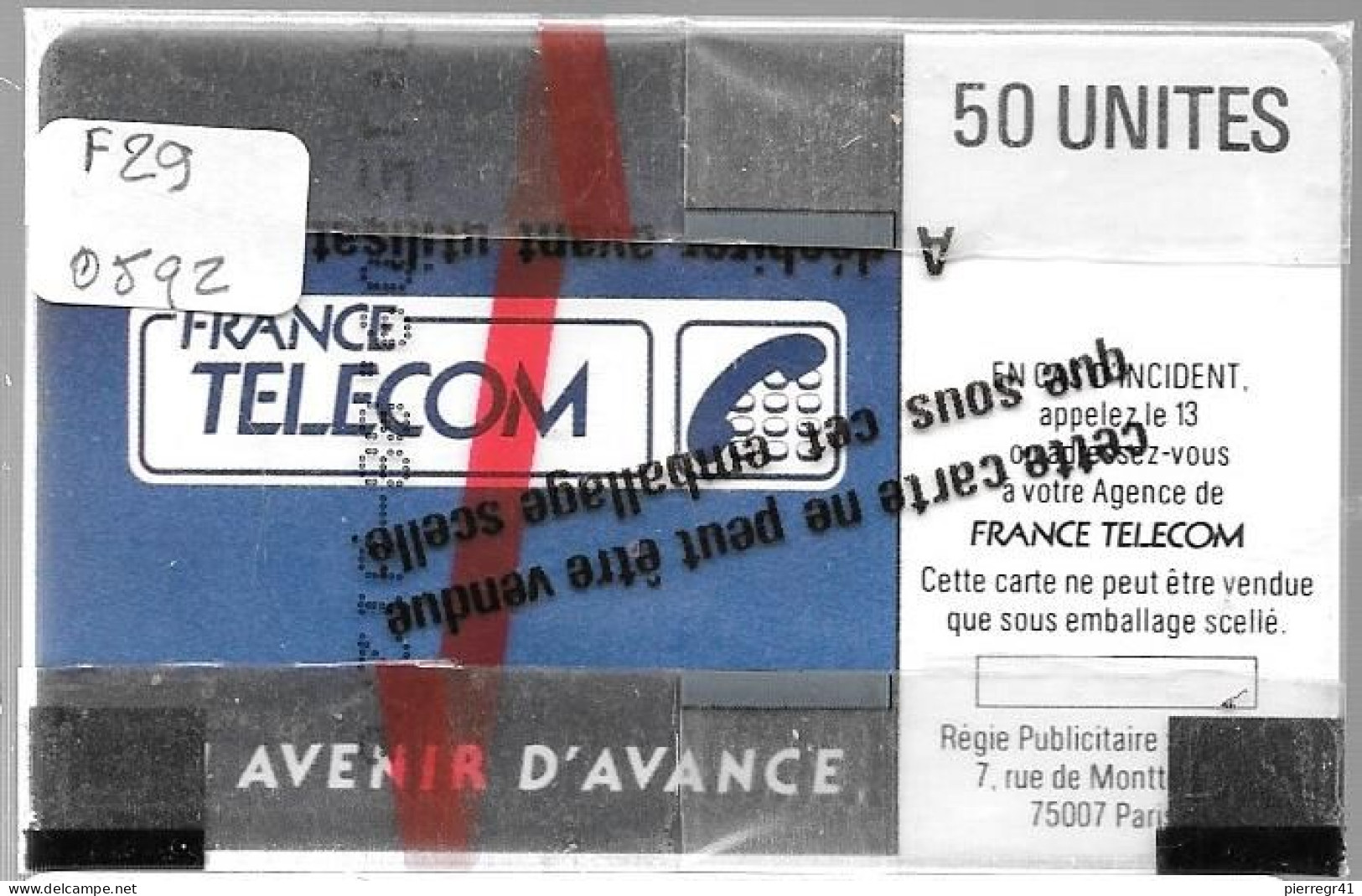 CARTE²°-PUBLIC-1988-F 29-SO2B-50U-SOLEIL BLEU-4 Pe0592-NSB-TBE - 1988