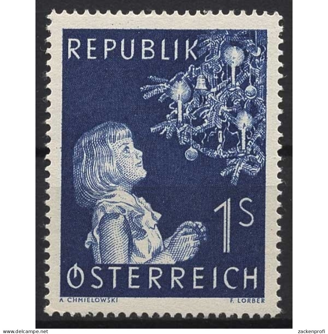 Österreich 1954 Weihnachten: Mädchen Vor Christbaum 1009 Postfrisch - Neufs