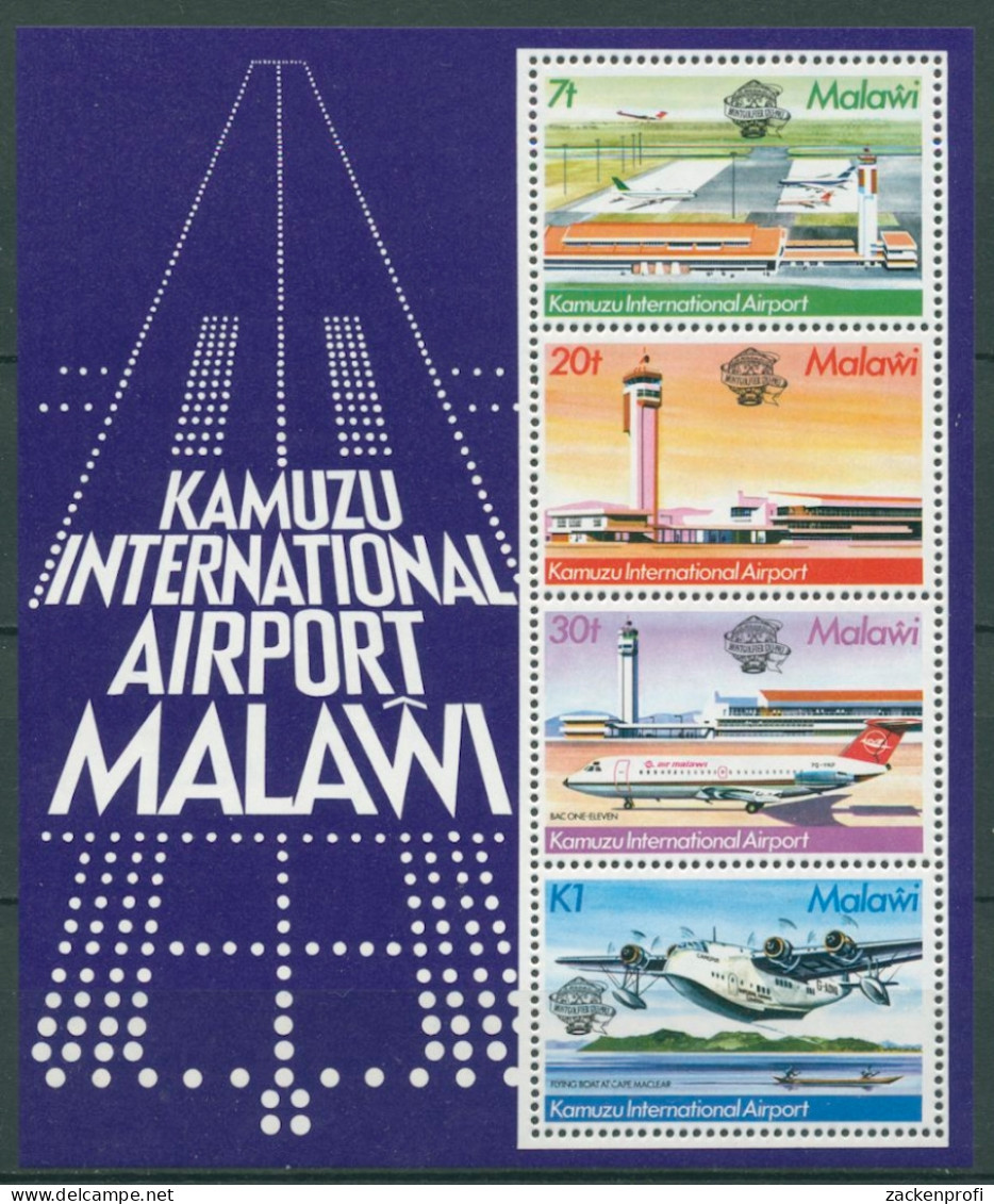 Malawi 1983 200 Jahre Luftfahrt Kamuzu Int. Airport Block 62 Postfrisch (C27239) - Malawi (1964-...)