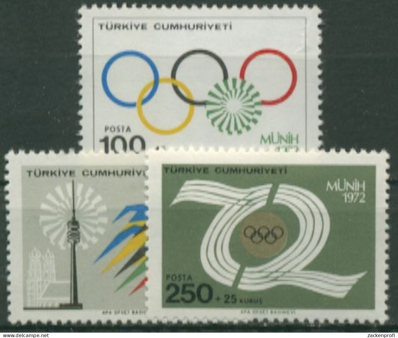 Türkei 1972 Olympiade In München 2261/63 Postfrisch - Neufs