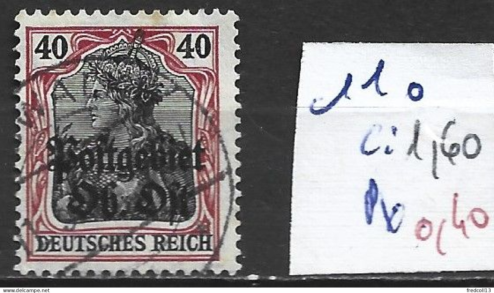 RUSSIE OCCUPATION ALLEMANDE  11 Oblitéré Côte 1.60 € - 1916-19 Occupazione Tedesca