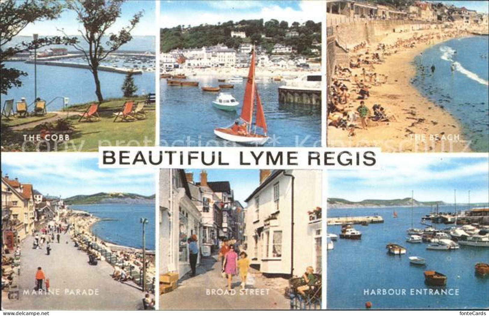 11732641 Lyme Regis Cobb Boat Beach Marine Parade Broad Street Harbour West Dors - Other & Unclassified