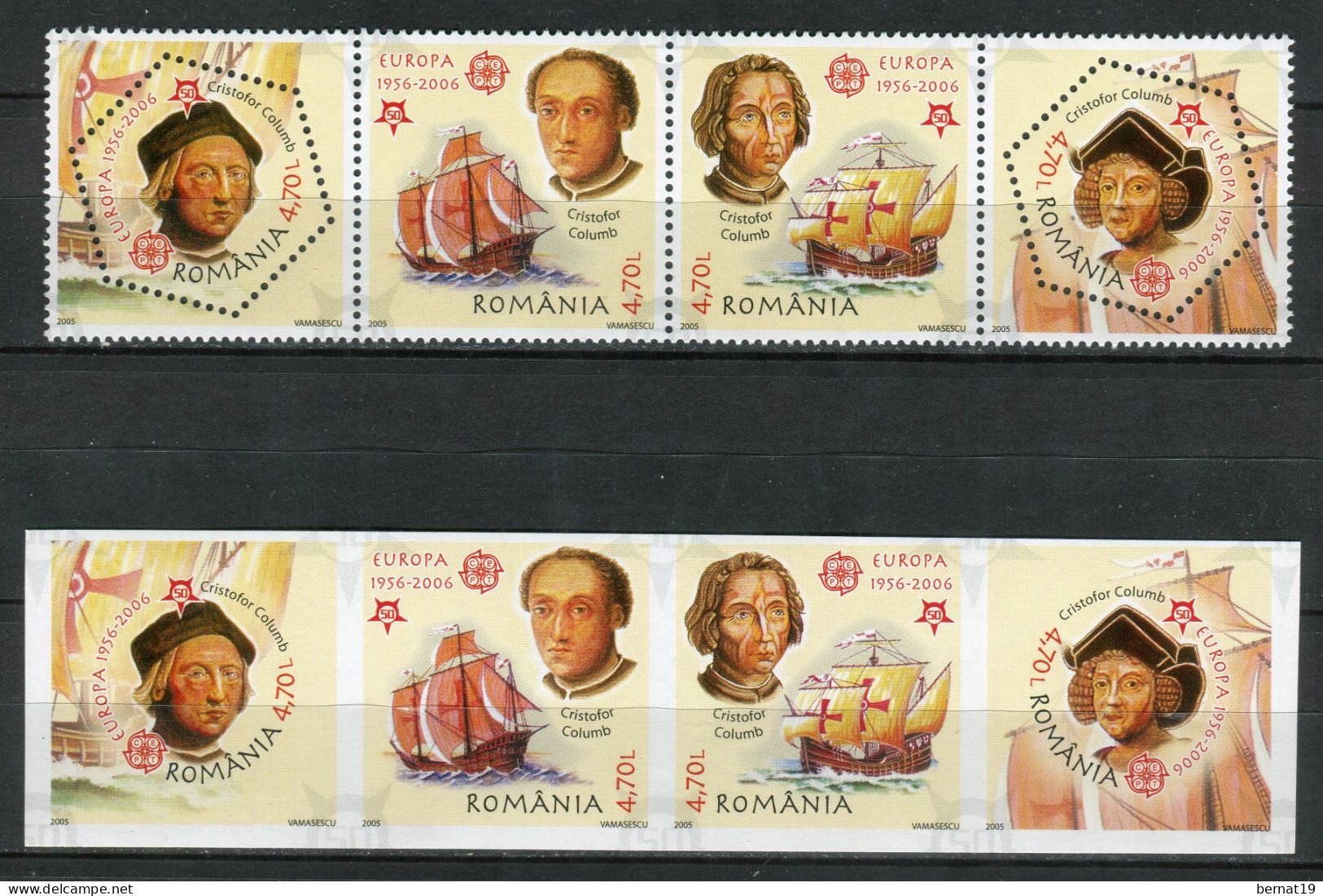 Rumanía 2005. Yvert 5011-14 Dentada + Sin Dentar ** MNH. - Nuovi