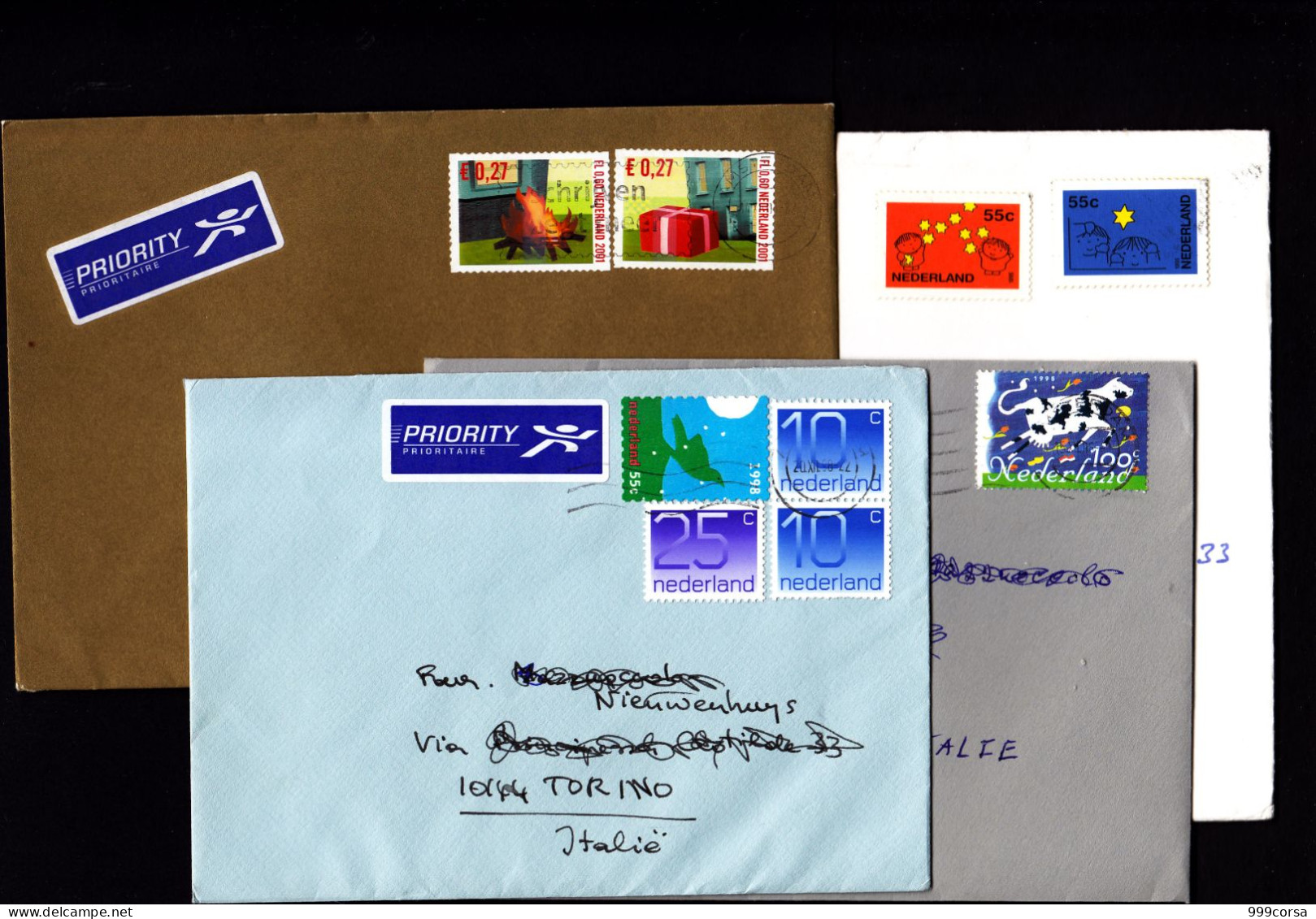Nederland,24 Envelopes From The 1990s To Euros (6 Scan) - Lettres & Documents