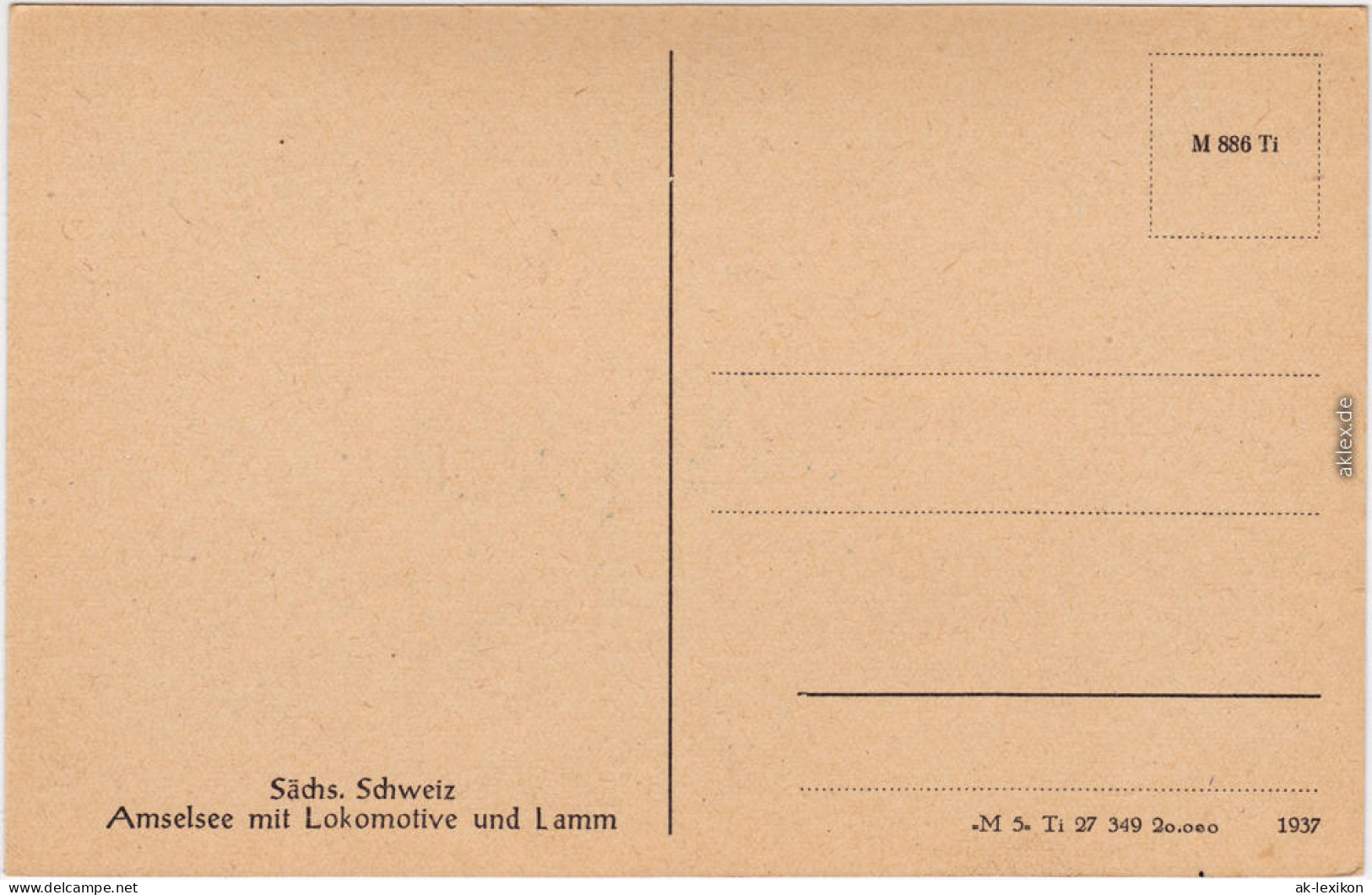 Rathen Amselsee Mit Lokomotive Und Lamm Ansichtskarte 1937 - Rathen