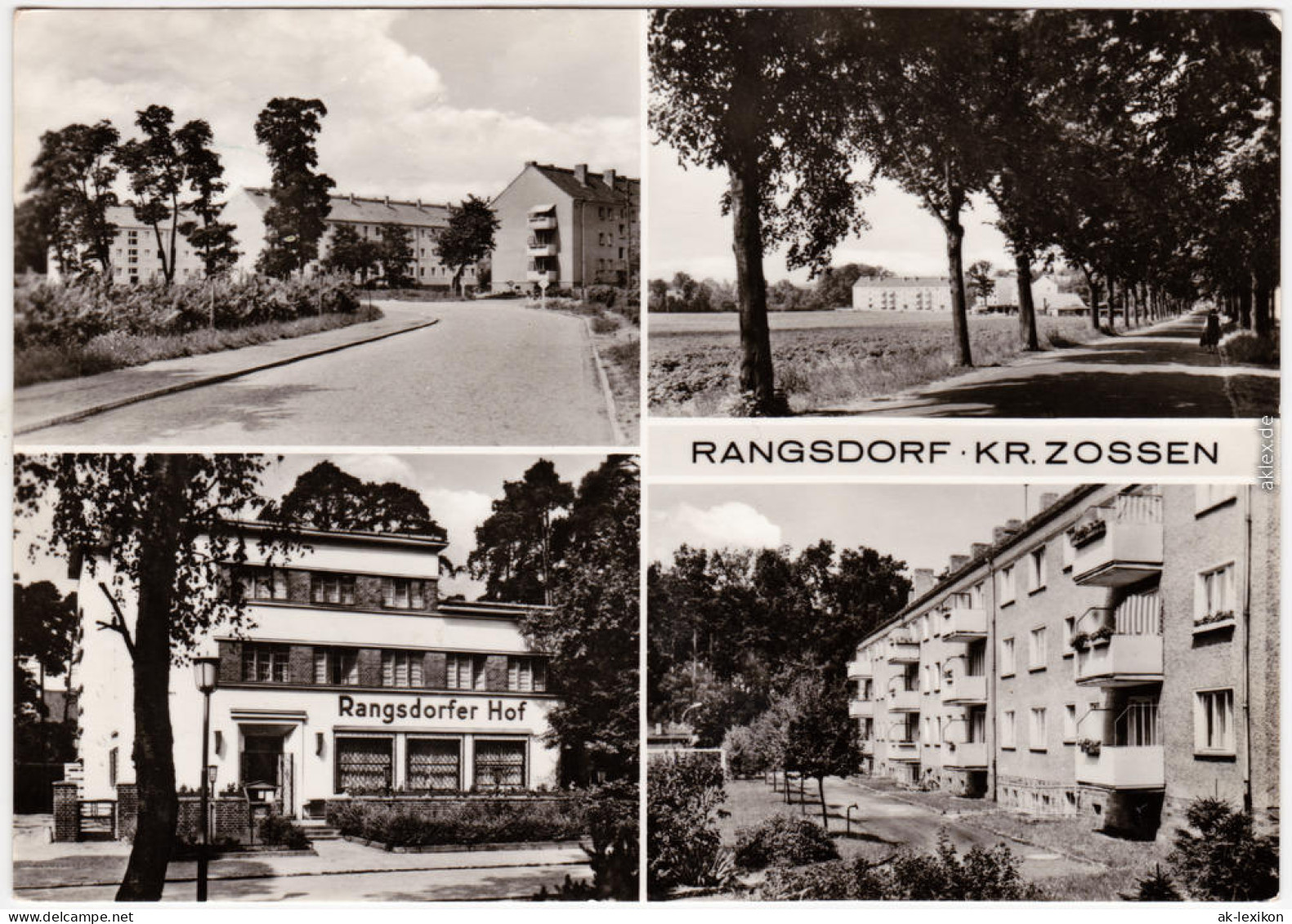 Rangsdorf Wohnhäuser, Rangsdorfer Hof Foto Ansichtskarte B Berlin 1974 - Rangsdorf
